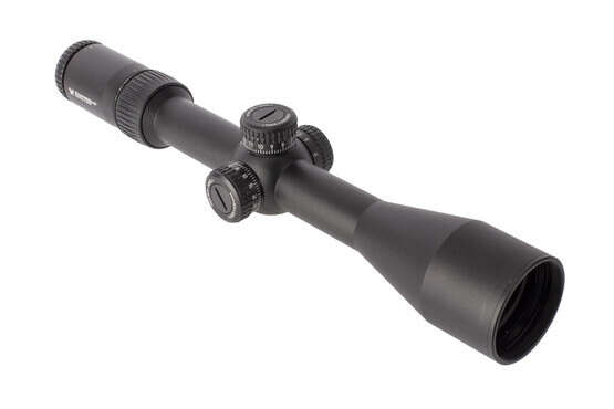 Vortex Optics Diamondback tactical 6-24x50mm first focal plane rifle scope is equipped with tactical turrets an MOA reticle.